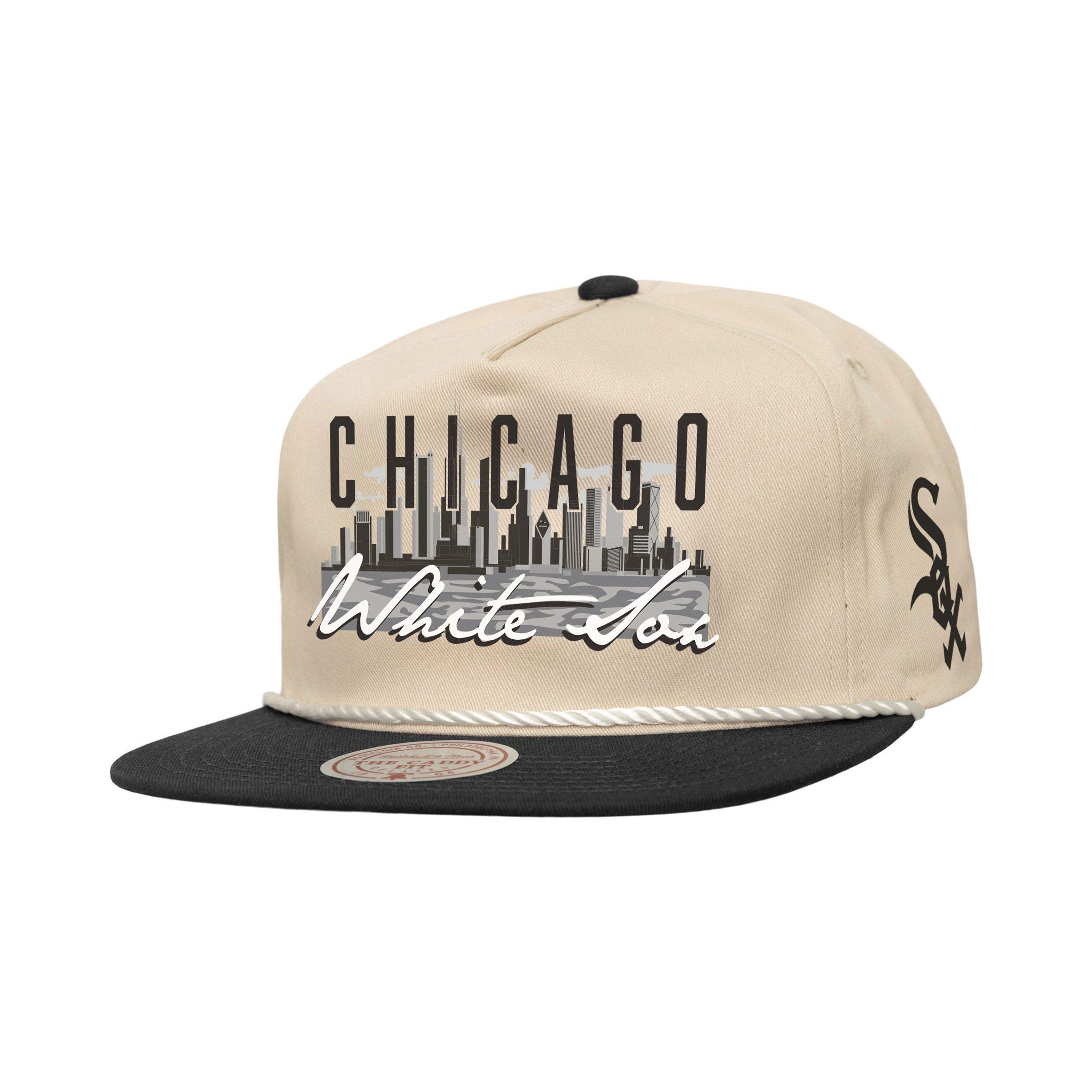 Mitchell & Ness Chicago White Sox Cityscape Snapback Hat - Cream - CREAM